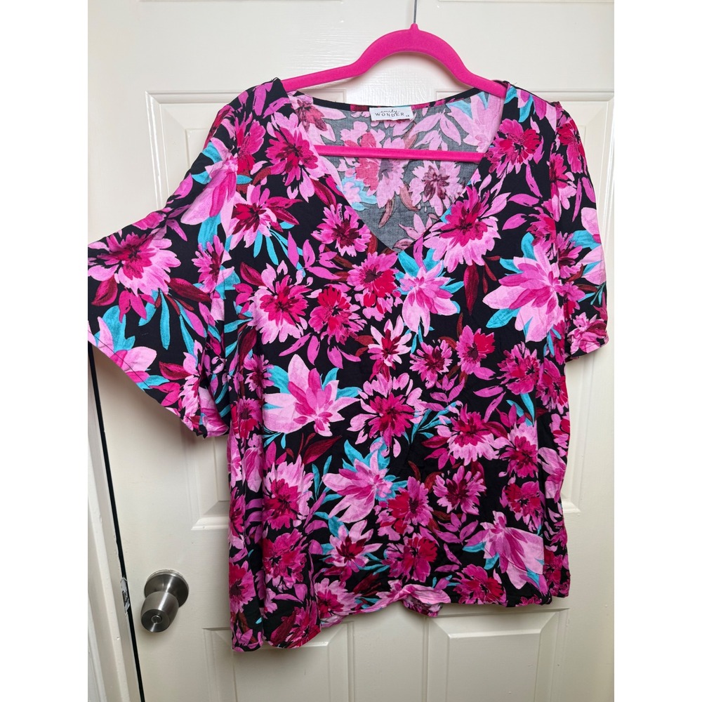 Emily Wonder Floral V-Neck Blouse